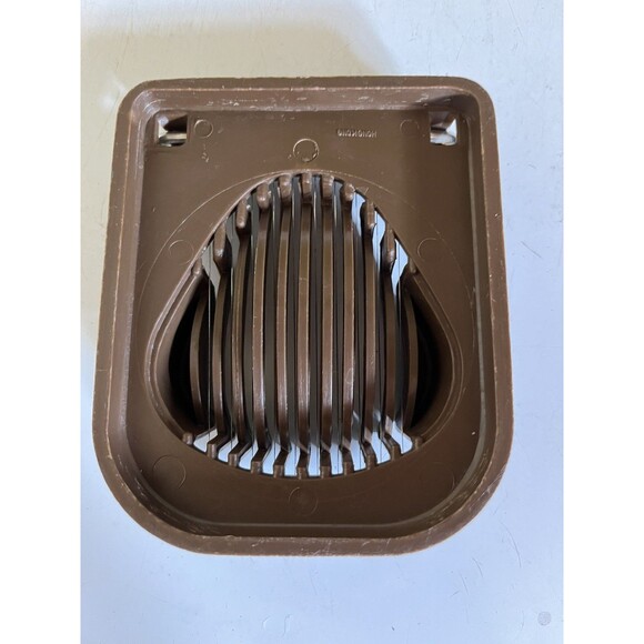 Egg Slicer Brown Plastic Daisy Pattern Stainless Steel 1970s Retro Flower Power - Picture 6 of 6